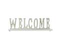 21 x 6-Inch Aluminum & Marble Welcome Table Decor