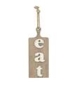 8 x 20-Inch Eat Wood & Rope Wall Sign