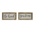 9 x 6-Inch Wooden Sign, Set Of 2