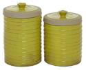 7.5 And 9-Inch Stoneware Canister Set Of 2
