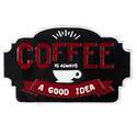 24 x 15-Inch Black And Red Coffee Metal Wall Decor