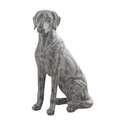 Farmhouse Gray Magnesium Oxide Dog Garden Sculpture