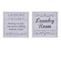 15 X 15-Inch Laundry Room White Wood Farmhouse Sign Wall Decor, Set Of 2