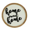 17-Inch Farmhouse White Metal "Home Sweet Home" Wall Decor