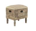 19 x 20-Inch Wood Stool With Drawer