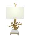 26-Inch Polystone Coral Table Lamp