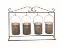 Metal Candle Lantern With Rope 20x16