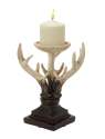 7 x 10-Inch Polystone Antler Candle Holder