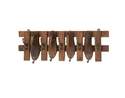36 x 11-Inch Metal & Wood 4-Hook Coat Rack  