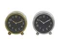 6-Inch Metal Table Clock, Assorted Colors