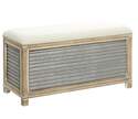 38-Inch Wood And Metal Storage Bench