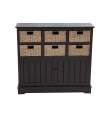 38 x 12-Inch Wood Basket Cabinet