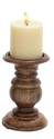 6-Inch Small Wood Candle Holder