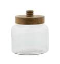6-Inch Glass Wood Jar