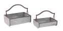 18 And 16-Inch Metal Basket, Set Of 2