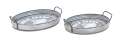 21 And 18-Inch Metal And Wood Tray, Set Of 2