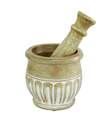Wooden Pestle And Mortar Bowl, 8-Inch