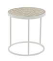 Round Metal & Wood Nesting Table, 16-Inch