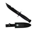 6-Inch Black Eagle Hunting Knife With Nylon Sheath And Sharpening Stone
