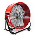 24-Inch Red 2-Speed Tilting Direct Drive Drum Fan