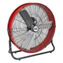 24-Inch Red 3-Speed Narrow Profile Tilting Direct Drive Drum Fan