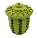 3-Inch Green Natural Rubber Acorn Dog Toy