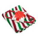 Candy Cane Print Blanket And 2-Way Tug, Gift Set
