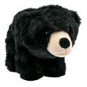 Plush Black Bear With Squeaker Toy