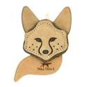 4-Inch Leather Scrappy Fox Dog Tug Toy