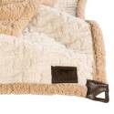 30 x 40-Inch Khaki And Cream Sherpa Blanket 