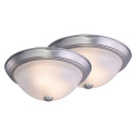 13-Inch Flush Mount Ceiling Light In Brushed Nickel 2-Pack