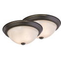 13-Inch Flush Mount Ceiling Light In Oil Rubbed Bronze 2-Pack