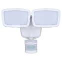 White 2-Light LED Outdoor Motion Sensor Security Flood Light
