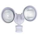 White 2-Light Outdoor Motion Sensor Security Flood Light