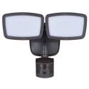 LED Outdoor Motion Sensor Security Light — Bronze, 2 Lamps