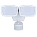 White 2-Light LED CCT Adjustable Outdoor Motion Security Flood Light