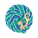 Blue, White, And Green Value Lead Rope With Brass Plated 225 Snap