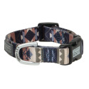 1 X 17-25-Inch Large Trekking West Premium Patterned Snap-N-Go Adjustable Dog Collar