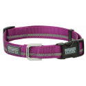 Medium Purple Reflective Nylon Adjustable Snap-N-Go Dog Collar