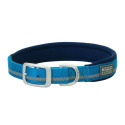 3/4 X 15-Inch Blue Reflective Neoprene-Lined Dog Collar