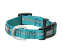 Medium Teal Reflective Snap-N-Go Adjustable Nylon Dog Collar