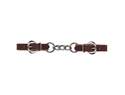 3-1/2-Inch Latigo Leather Single Link Chain Curb Strap
