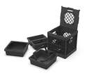 Tradesman Triple Collapsible Crate With Three Drop In Storage Trays