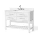 Clearpebble 48-Inch Cotton White Single Sink Vanity