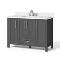 Droplet 48-Inch Stone Gray Vanity With Top