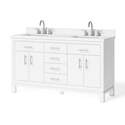 Clifden 60-Inch White Vanity With Top
