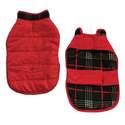 Medium Red Zack & Zoey Fleece Quilted Dog Parka