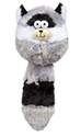 Zanies Funny Furry Fatties Racoon Plush Dog Toy