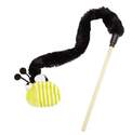 7-1/2-Inch Wand Yellow Crinkle Bee Cat Toy