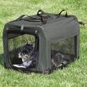 Small Charcoal Gray Soft Pet Crate